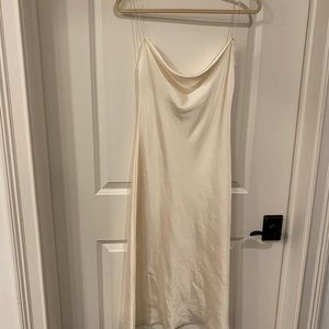 Like new: Satin cowl neck midi dress